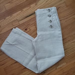 High waisted button down pants. LOFT